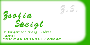zsofia speigl business card